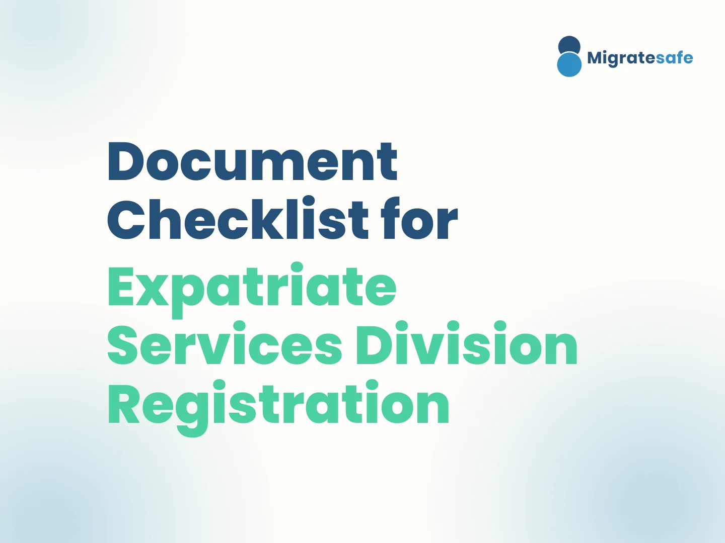 Document Checklist for Expatriate Services Division Company Registration in Malaysia